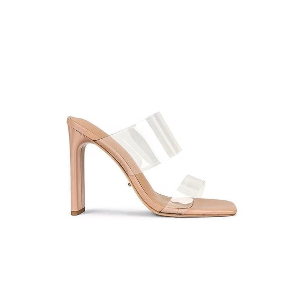 Elegant Nude Transparent Strap Heels